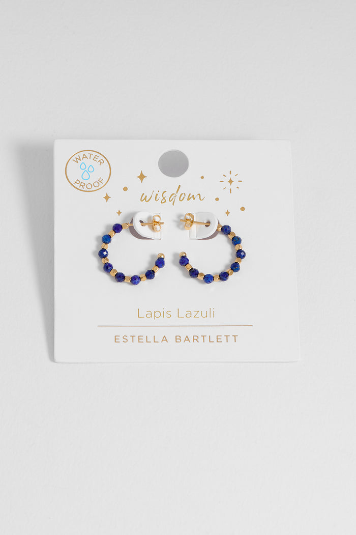 Wellness Lapis Lazuli Coco Beaded Hoops