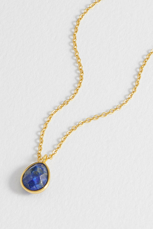 Wellness Sodalite Faceted Teardrop Gemstone Necklace