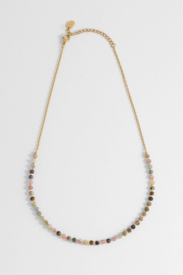 Wellness Tourmaline Amelia Gemstone Necklace