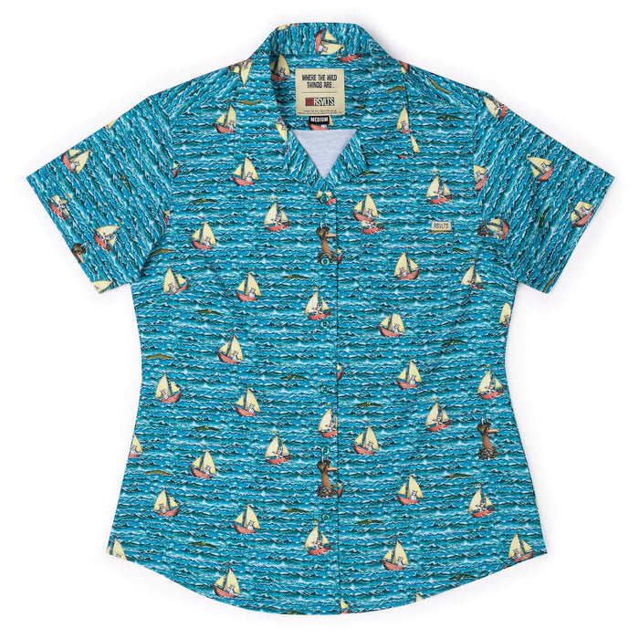 RSVLTS XS Where the Wild Things Are Women's Short Sleeve Shirt Where the Wild Things Are "Max's Voyage" – Women's KUNUFLEX Short Sleeve Shirt Where the Wild Things Are "Max's Voyage" – Women's KUNUFLEX Short Sleeve Shirt