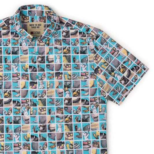 RSVLTS XS Where the Wild Things Are Short Sleeve Shirt Where the Wild Things Are "Teeth, Roars, Eyes, and Claws" – KUNUFLEX Short Sleeve Shirt Where the Wild Things Are "Teeth, Roars, Eyes, and Claws" – KUNUFLEX Short Sleeve Shirt