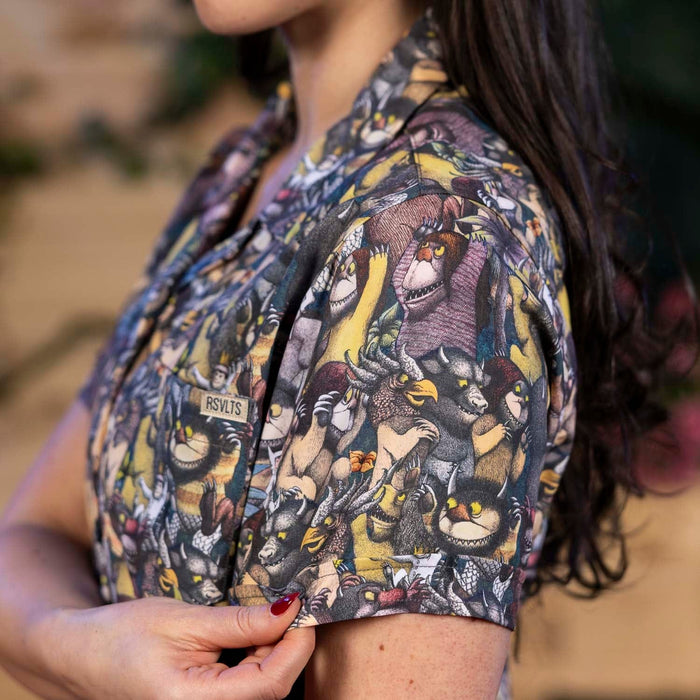 RSVLTS Where the Wild Things Are Women's Short Sleeve Shirt Where the Wild Things Are "The Wild Rumpus" – Women's KUNUFLEX Short Sleeve Shirt Where the Wild Things Are "The Wild Rumpus" – Women's KUNUFLEX Short Sleeve Shirt