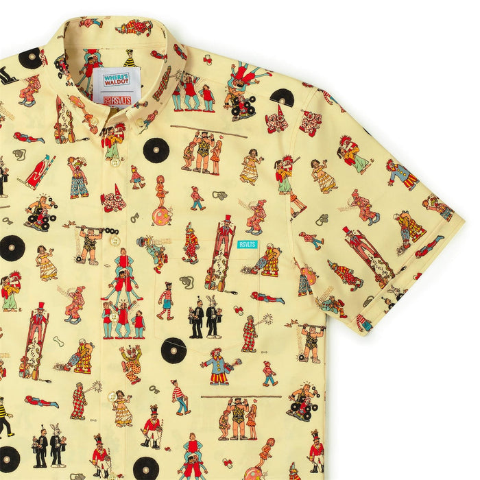 RSVLTS XS Where's Waldo Short Sleeve Shirt Where's Waldo "Big Top Waldo" – KUNUFLEX Short Sleeve Shirt Where's Waldo "Big Top Waldo" – KUNUFLEX Short Sleeve Shirt