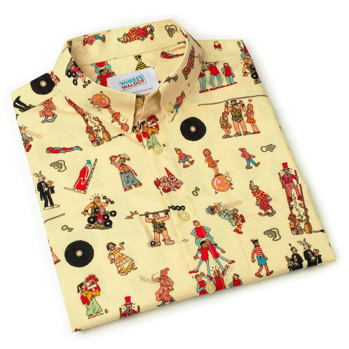 RSVLTS Where's Waldo Short Sleeve Shirt Where's Waldo "Big Top Waldo" – KUNUFLEX Short Sleeve Shirt Where's Waldo "Big Top Waldo" – KUNUFLEX Short Sleeve Shirt