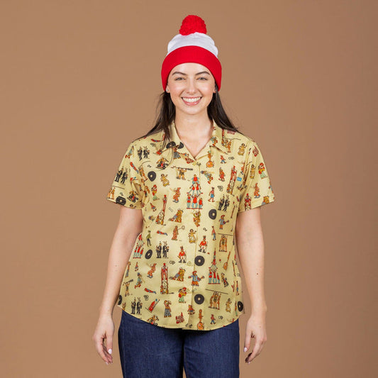 RSVLTS Where's Waldo Women's Short Sleeve Shirt Where's Waldo? "Big Top Waldo" – Women's KUNUFLEX Short Sleeve Shirt Where's Waldo? "Big Top Waldo" – Women's KUNUFLEX Short Sleeve Shirt