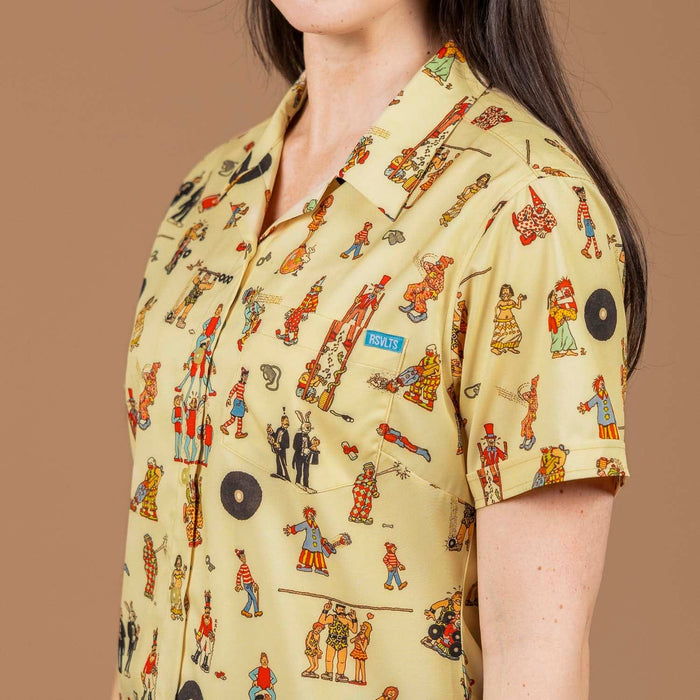 RSVLTS Where's Waldo Women's Short Sleeve Shirt Where's Waldo? "Big Top Waldo" – Women's KUNUFLEX Short Sleeve Shirt Where's Waldo? "Big Top Waldo" – Women's KUNUFLEX Short Sleeve Shirt