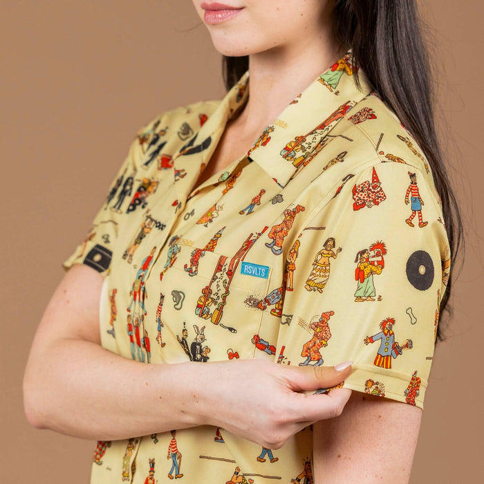 RSVLTS Where's Waldo Women's Short Sleeve Shirt Where's Waldo? "Big Top Waldo" – Women's KUNUFLEX Short Sleeve Shirt Where's Waldo? "Big Top Waldo" – Women's KUNUFLEX Short Sleeve Shirt