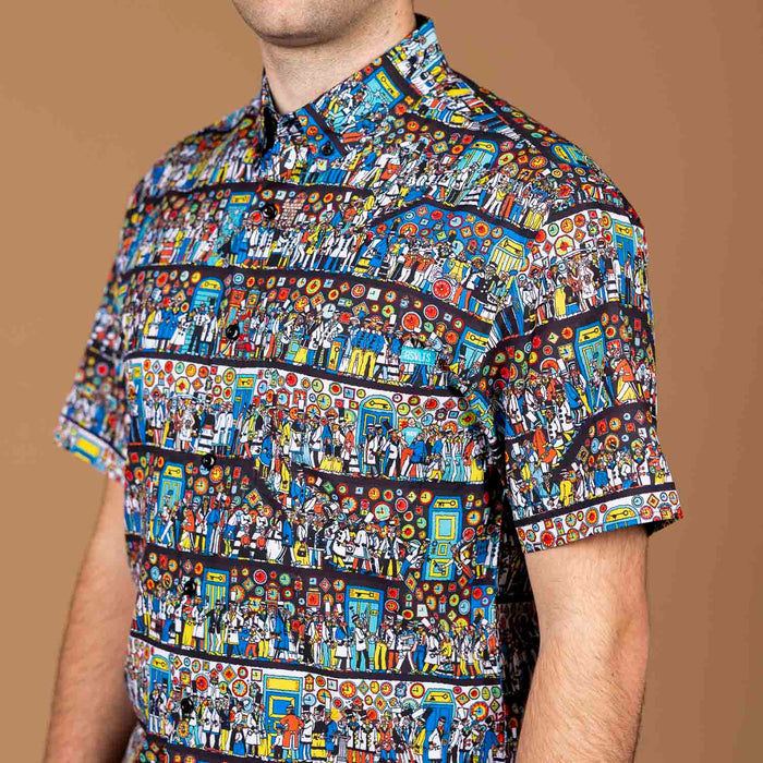 RSVLTS Where's Waldo Short Sleeve Shirt Where's Waldo? "The Corridors of Time" – KUNUFLEX Short Sleeve Shirt Where's Waldo? "The Corridors of Time" – KUNUFLEX Short Sleeve Shirt