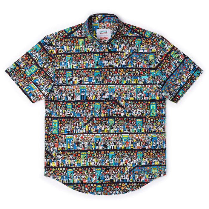 RSVLTS Where's Waldo Short Sleeve Shirt Where's Waldo "The Corridors of Time" – KUNUFLEX Short Sleeve Shirt Where's Waldo "The Corridors of Time" – KUNUFLEX Short Sleeve Shirt