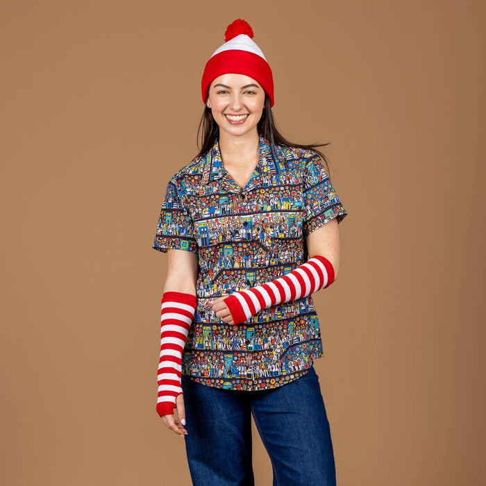 RSVLTS Where's Waldo Women's Short Sleeve Shirt Where's Waldo? "The Corridors of Time" – Women's KUNUFLEX Short Sleeve Shirt Where's Waldo? "The Corridors of Time" – Women's KUNUFLEX Short Sleeve Shirt