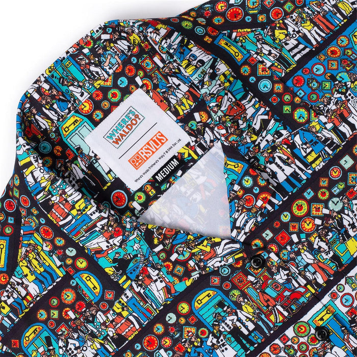 RSVLTS Where's Waldo Women's Short Sleeve Shirt Where's Waldo "The Corridors of Time" – Women's KUNUFLEX Short Sleeve Shirt Where's Waldo "The Corridors of Time" – Women's KUNUFLEX Short Sleeve Shirt