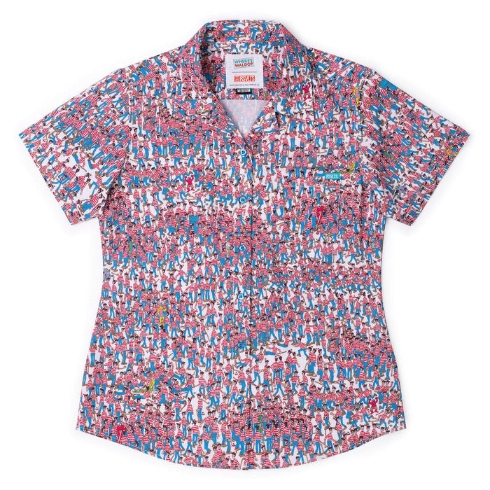 RSVLTS XS Where's Waldo Women's Short Sleeve Shirt Where's Waldo "There's Waldo!" – Women's KUNUFLEX Short Sleeve Shirt Where's Waldo "There's Waldo!" – Women's KUNUFLEX Short Sleeve Shirt