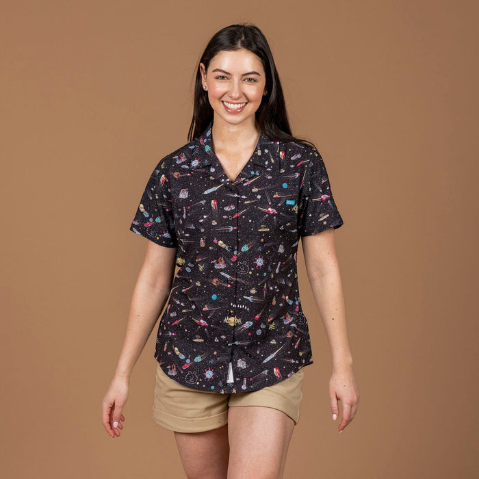 RSVLTS Where's Waldo Women's Short Sleeve Shirt Where's Waldo? "Waldo in Space" – Women's KUNUFLEX Short Sleeve Shirt Where's Waldo? "Waldo in Space" – Women's KUNUFLEX Short Sleeve Shirt
