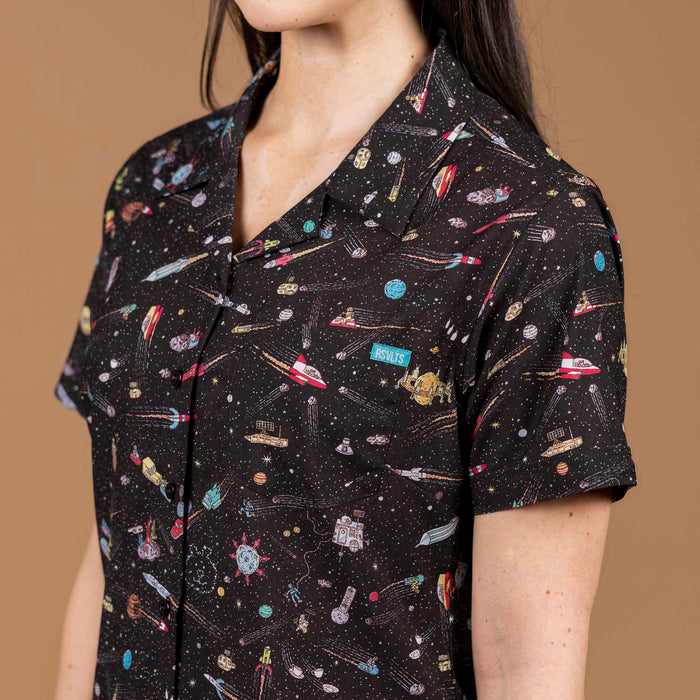 RSVLTS Where's Waldo Women's Short Sleeve Shirt Where's Waldo? "Waldo in Space" – Women's KUNUFLEX Short Sleeve Shirt Where's Waldo? "Waldo in Space" – Women's KUNUFLEX Short Sleeve Shirt