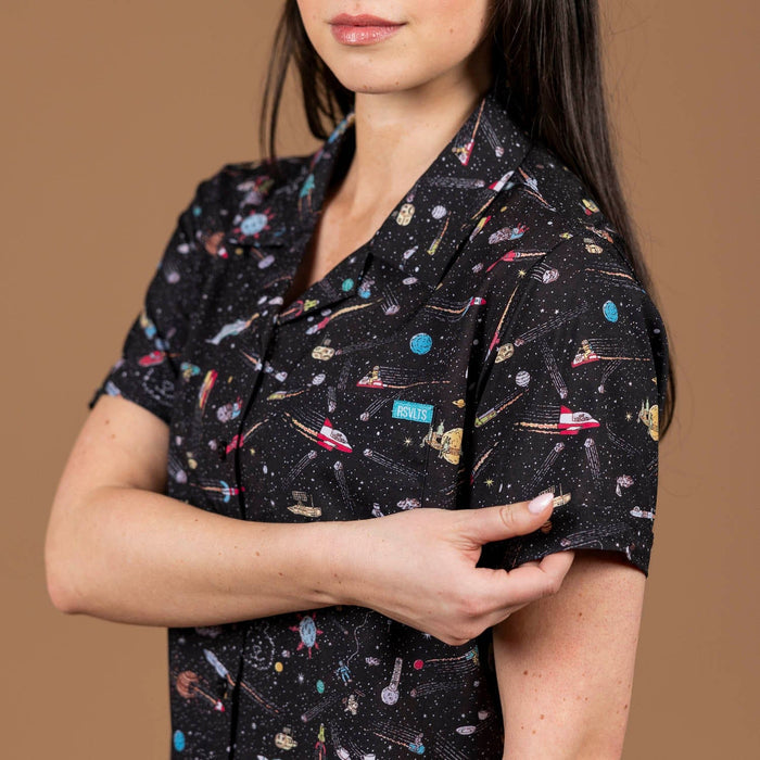 RSVLTS Where's Waldo Women's Short Sleeve Shirt Where's Waldo? "Waldo in Space" – Women's KUNUFLEX Short Sleeve Shirt Where's Waldo? "Waldo in Space" – Women's KUNUFLEX Short Sleeve Shirt