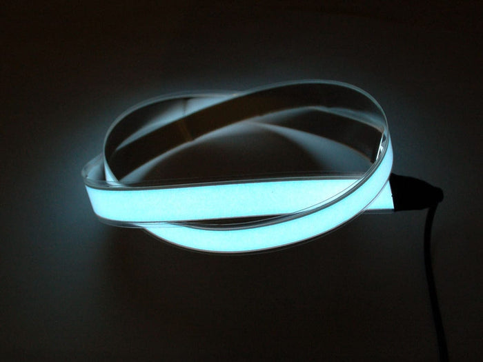 White Electroluminescent (EL) Tape Strip -100cm w/two connectors by The Pi Hut - The Pi Hut