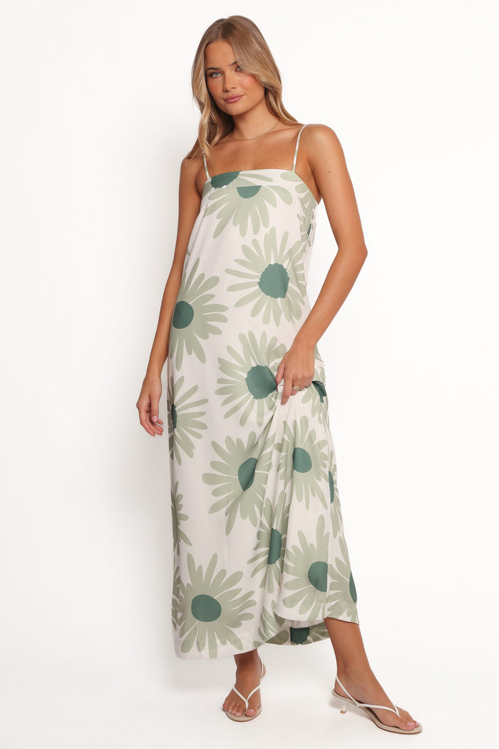 Petal and Pup USA DRESSES Wilson Maxi Dress - Green Floral