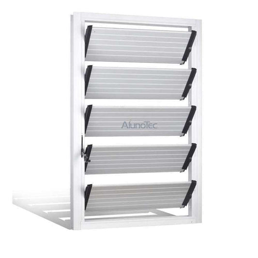 Wind Louvre Blade Alu 6" x 5 x 610mm Silver w/ Backing Rubber