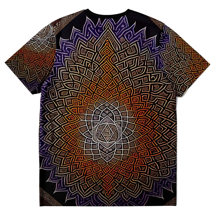 Wisdom and Illusion Trippy Tee | Psychedelic Sacred Geometry | Abstract Cosmic Organic Mandala Mystic Graphic Art T-Shirt