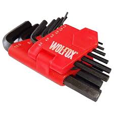 Wolfox 13 Piece Metric Hex Key Set (Allen Wrench Set), 1.3mm - 10.0mm, Forged Carbon Steel, Heat Treated, Plastic Case Included. Ideal for Installing Towel Bars, Tightening Door Handles, Repairing Bicycles, Assembling Furniture and More - WF0573 MEGA