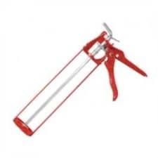 Wolfox Caulking Gun with Enamel Steel Body, 18:1 Thrust Ratio, Drip-Free Smooth Hex Rod Cradle, Orange. Ideal for Silicone, Acrylic, Latex, Caulk, Sealants, and Adhesives and More from a Cartridge - WF6302 MEGA