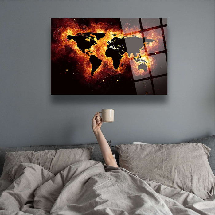 World Map Wall Decor - Artwork available at Dekadron for $99.90