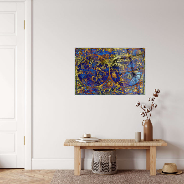 World Map Wall Decor - Artwork available at Dekadron for $99.90
