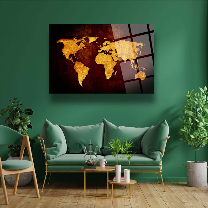 World Map Wall Decor - Artwork available at Dekadron for $99.90