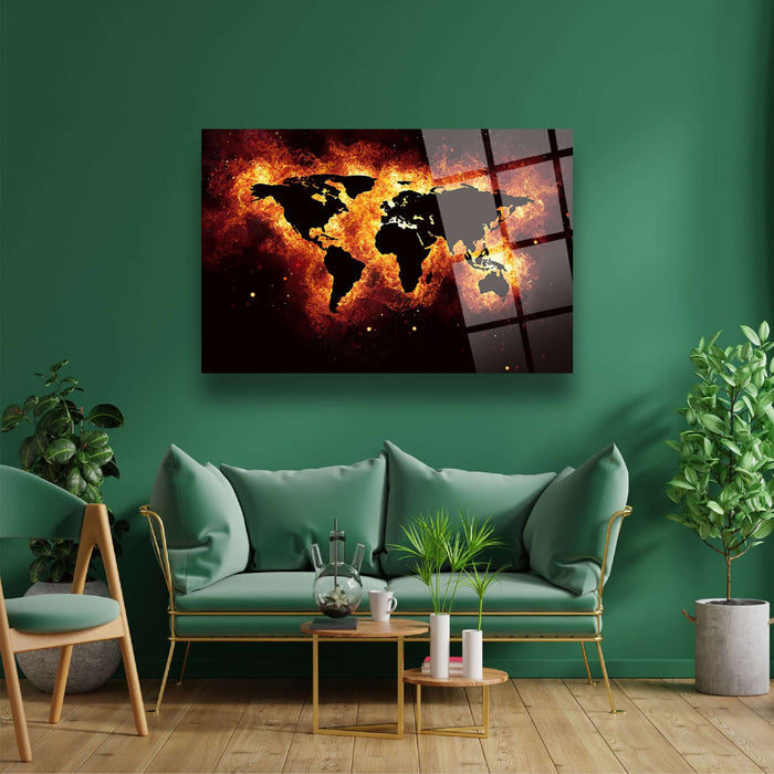 World Map Wall Decor - Artwork available at Dekadron for $149.90