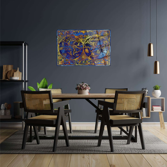 World Map Wall Decor - Artwork available at Dekadron for $149.90