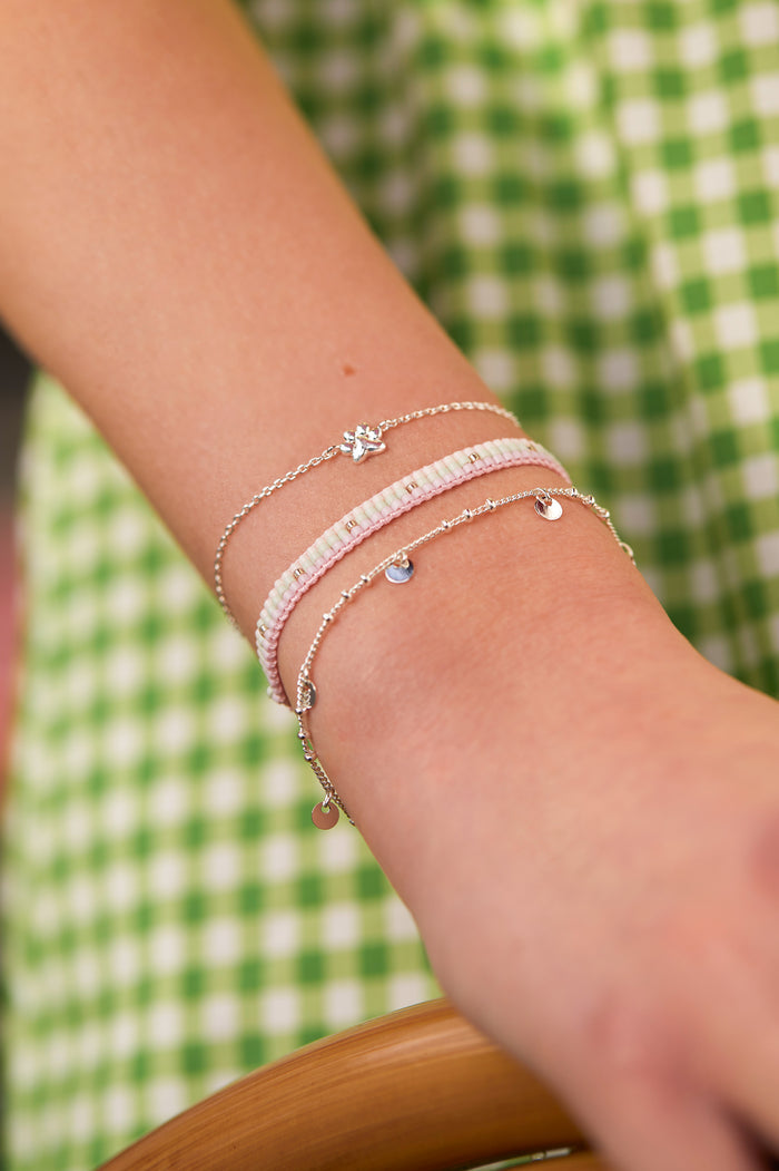 Woven Duo Beaded Charm Bracelets