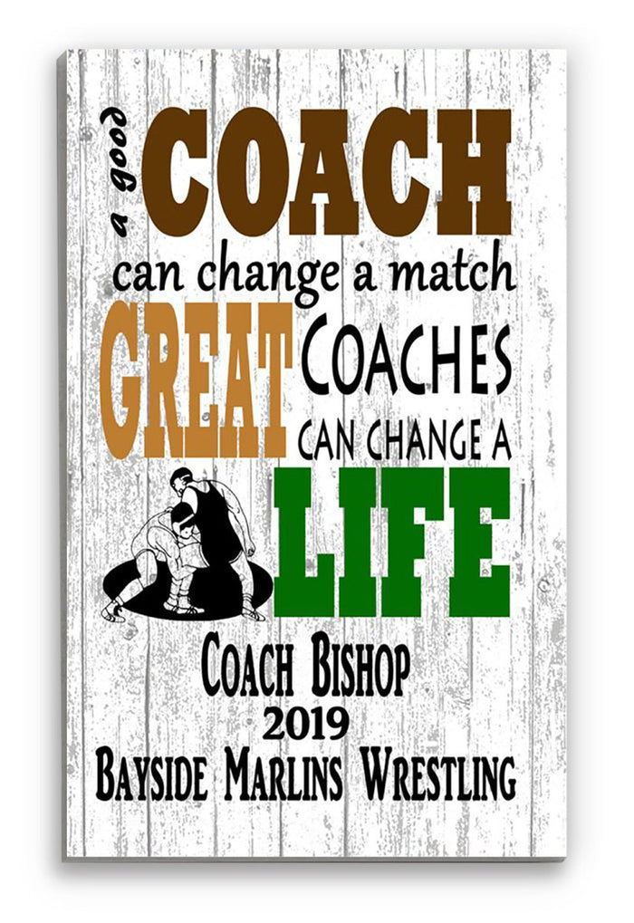 Wrestling coach gift with name