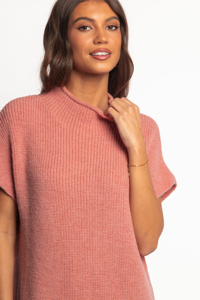 Petal and Pup USA DRESSES Wright Knit Mini Dress - Pink