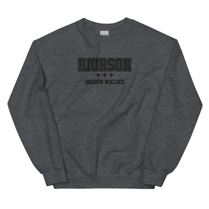 Xaden Riorson Shadow Wielder Embroidered Sweatshirt - The Bean Workshop - embroidered, fourth wing, iron flame, onyx storm, rebecca yarros, sweatshirt