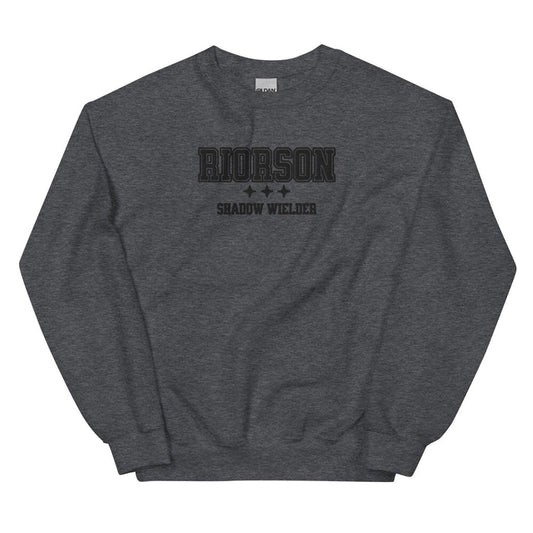 Xaden Riorson Shadow Wielder Embroidered Sweatshirt - The Bean Workshop - embroidered, fourth wing, iron flame, onyx storm, rebecca yarros, sweatshirt