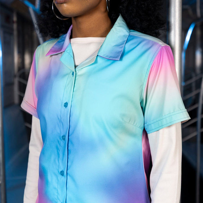 RSVLTS RSVLTS Women's Short Sleeve Shirt Y2K Retro "Sandstorm" – Women's KUNUFLEX Short Sleeve Shirt Y2K Retro "Sandstorm" – Women's KUNUFLEX Short Sleeve Shirt