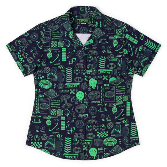 RSVLTS XS RSVLTS Women's Short Sleeve Shirt Y2K Retro Pack "World Wide Widgets" – Women's KUNUFLEX Short Sleeve Shirt Y2K Retro Pack "World Wide Widgets" – Women's KUNUFLEX Short Sleeve Shirt