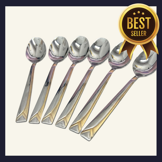 YICAN High Grade Stainless Steel Spoon 6pcs gold accent