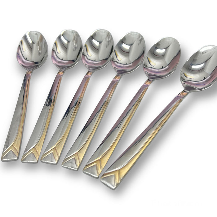 YICAN High Grade Stainless Steel Spoon 6pcs gold accent