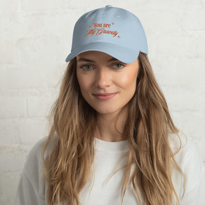 You Are My Gravity Violet and Xaden Embroidered Dad Hat - The Bean Workshop - embroidered, fourth wing, hat, rebecca yarros, violet sorrengail, xaden riorson