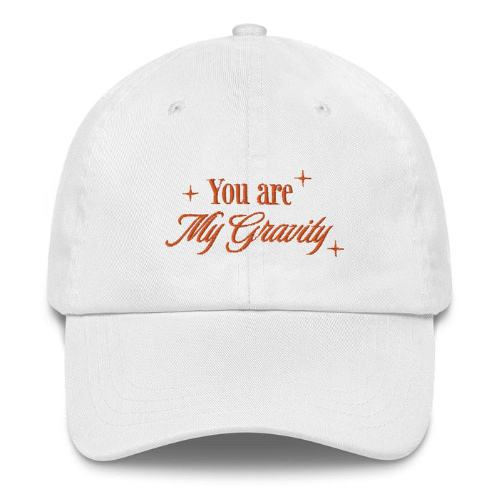 You Are My Gravity Violet and Xaden Embroidered Dad Hat - The Bean Workshop - embroidered, fourth wing, hat, rebecca yarros, violet sorrengail, xaden riorson