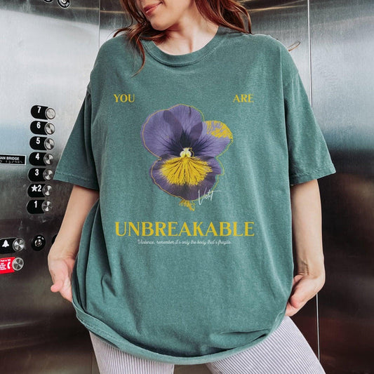 You Are Unbreakable Xaden and Violet Tee Shirt - The Bean Workshop - box tee, fourth wing, rebecca yarros, violet sorrengail, xaden riorson