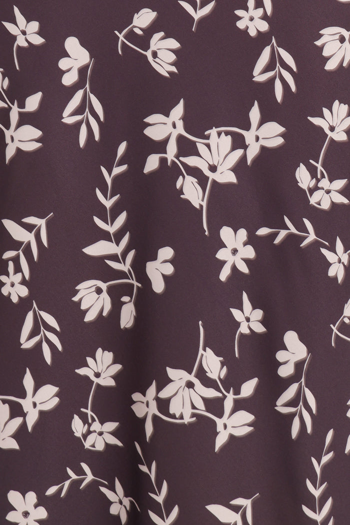 Petal and Pup USA DRESSES Zafira Midi Dress - Brown Cream Floral