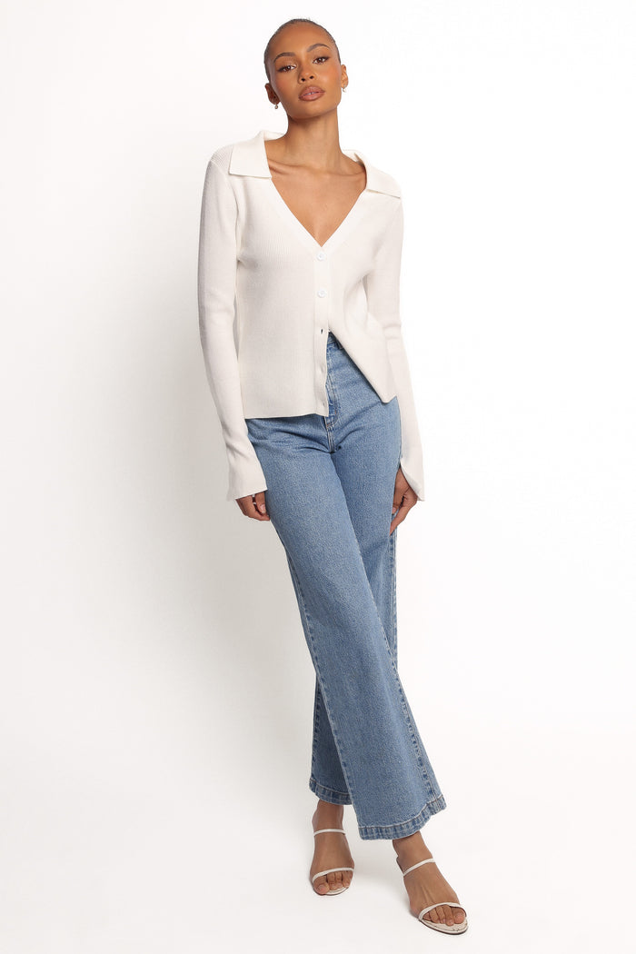 Petal and Pup USA TOPS Zocco Long Sleeve Knit Top - Cream